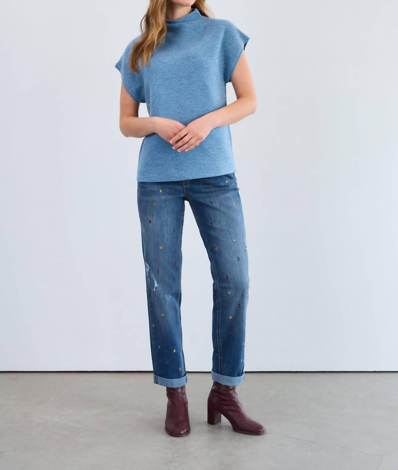 Fdj - Ottoman Cap Sleeve Sweater