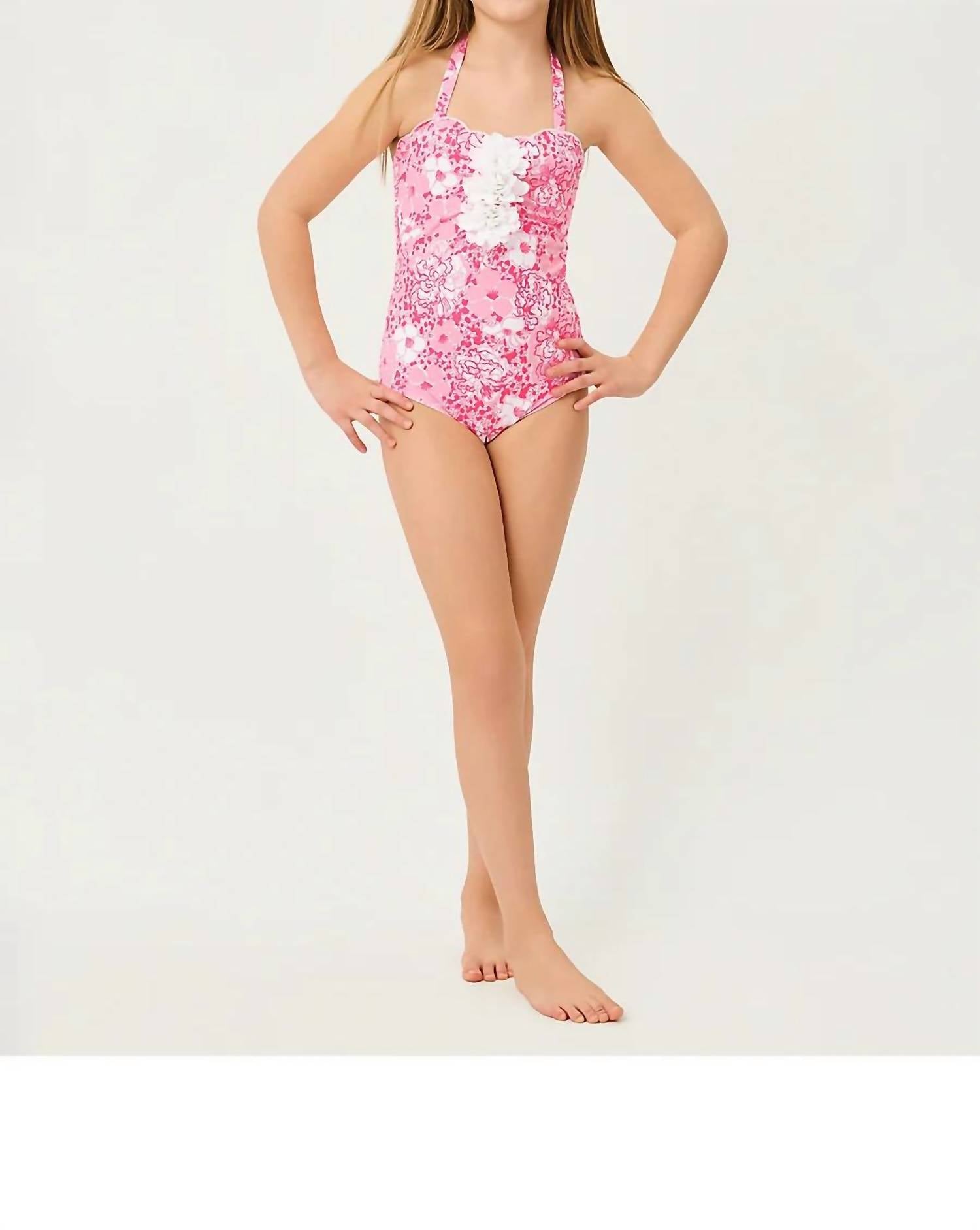 Lilly Pulitzer - Girl's Maddie Flower Swimsuit
