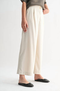 Fun 2 Fun Wide Leg Corduroy Pant in cream - women's pants - view 5