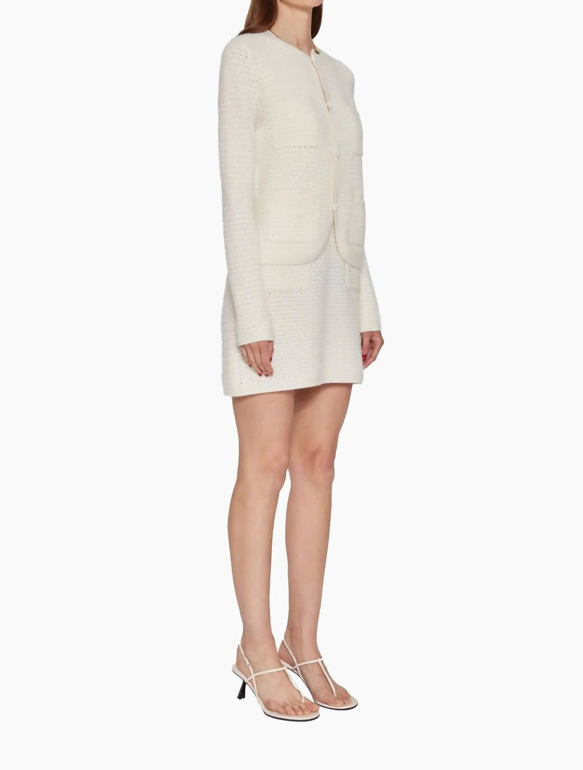 arch4 Cashmere Tulip Cashmere Cardigan in husky grey - women's cardigan - alternate view