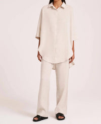 Nude Lucy - Lounge Linen Longline Shirt