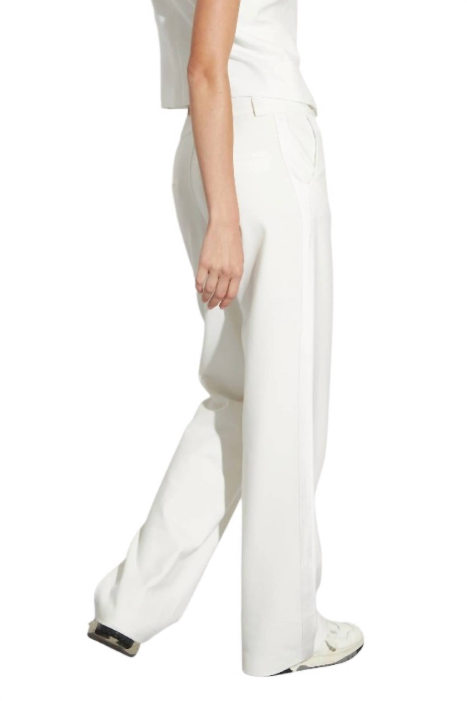 Saint Art - Cait Mid-rise Straight Leg Tuxedo Pant