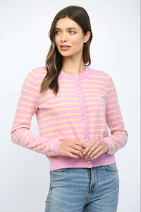 Fate By Lfd - Striped Button Front Cardigan
