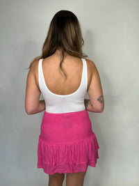 Romi The Brand Classic Sleeveless Bodysuit in white - women's shirt - alternate view