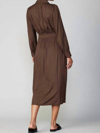 current air Larissa Midi Dress in mocha - women's dress - alternate view
