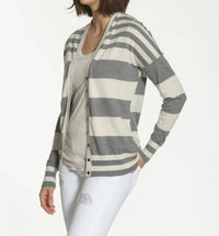 Label+Thread - Women's Striped Cotton Cardigan
