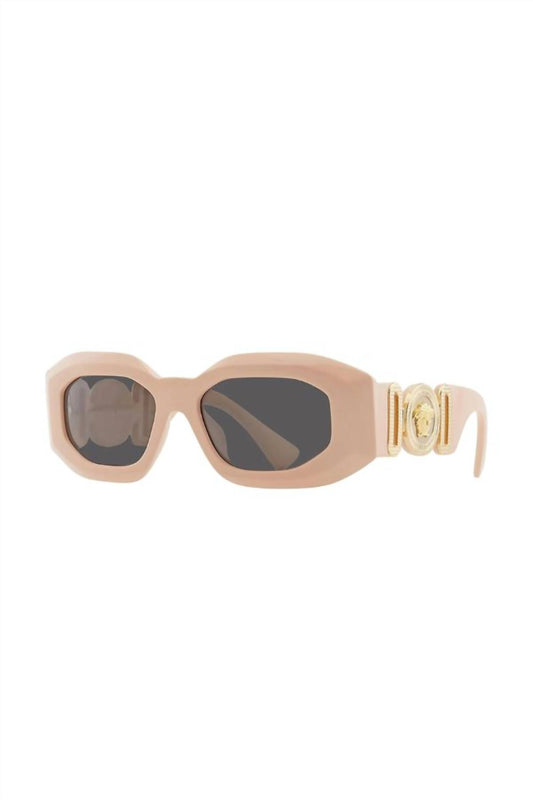 Versace - Irregular Plastic Sunglasses with Dark Grey Solid Color Lens