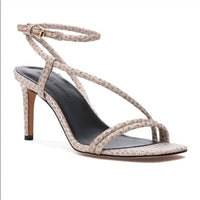 Rebecca Minkoff - Women's Nanine Sparkle Mesh Ankle Strap Heels