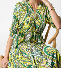 Joseph Ribkoff - SATIN PAISLEY PRINT SHIRT DRESS
