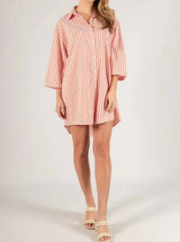 Before You Collection - Simone Striped Shirt Dress