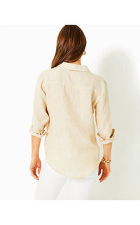 Lilly Pulitzer - Sea View Linen Button Down Top
