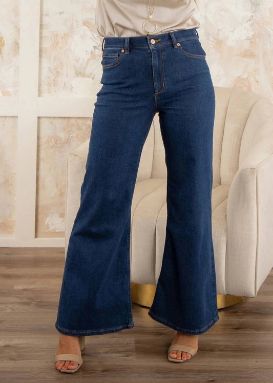 Tribal - Blue Thread Brooke Hugging Palazzo Jeans