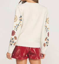 Strut & Bolt - Floral Embroidered Sweater