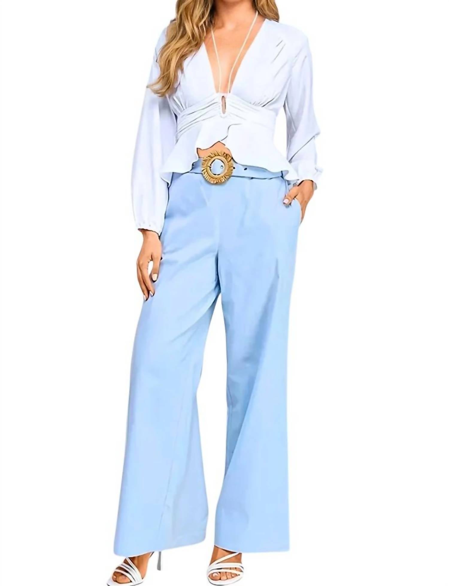 Milk & Honey - Topaz Belted Straight Cut Pants