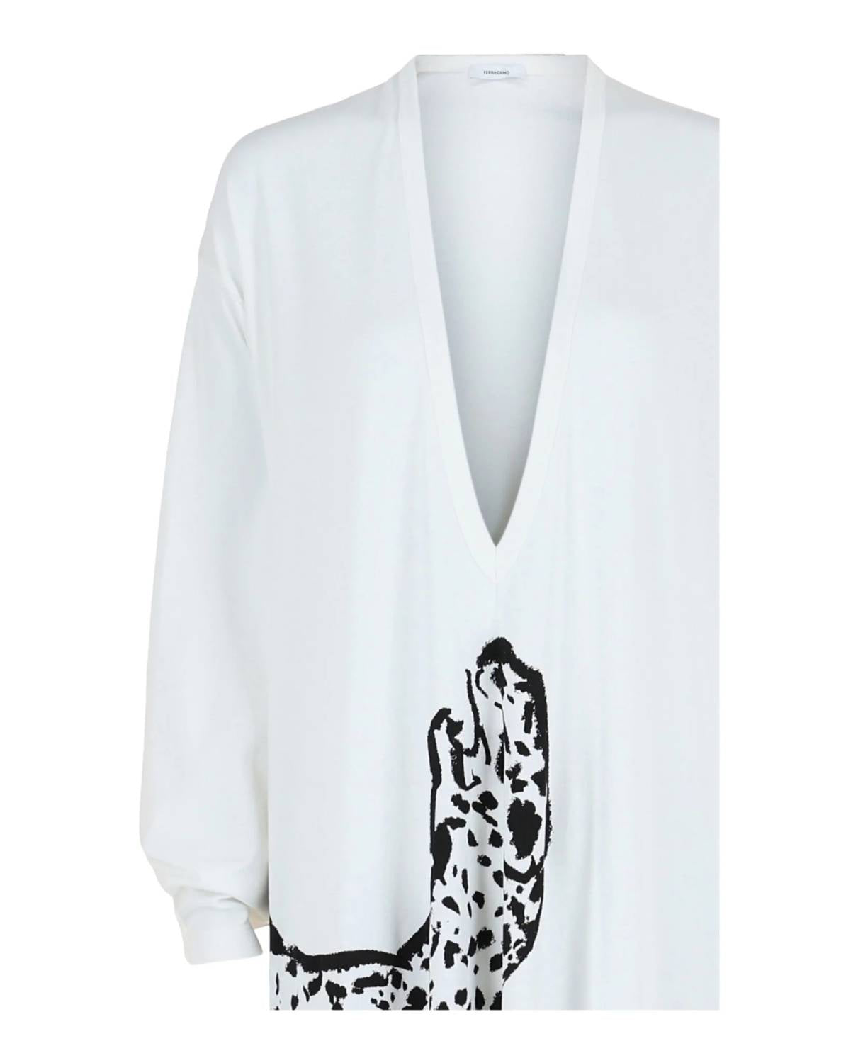 Salvatore Ferragamo - V-neck Oversized Maxi Dress