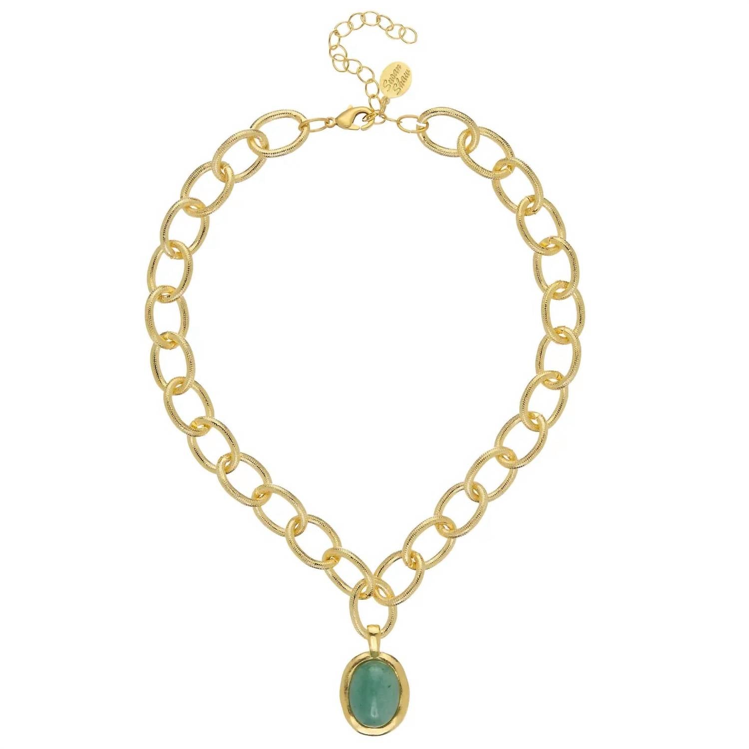 Susan Shaw - Women's Cabochon Loop Chain Necklace