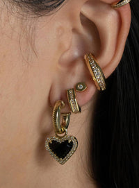 WHITNEY GEMSTONE HEART EARRINGS