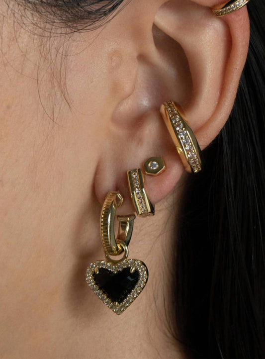 WHITNEY GEMSTONE HEART EARRINGS