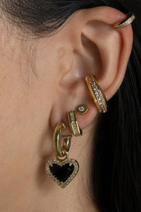 WHITNEY GEMSTONE HEART EARRINGS
