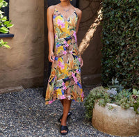 Karen Kane - Taryn Tropical Side Midi Slit Dress