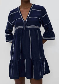 Lemlem - Hanna Flutter V-neck Mini Dress