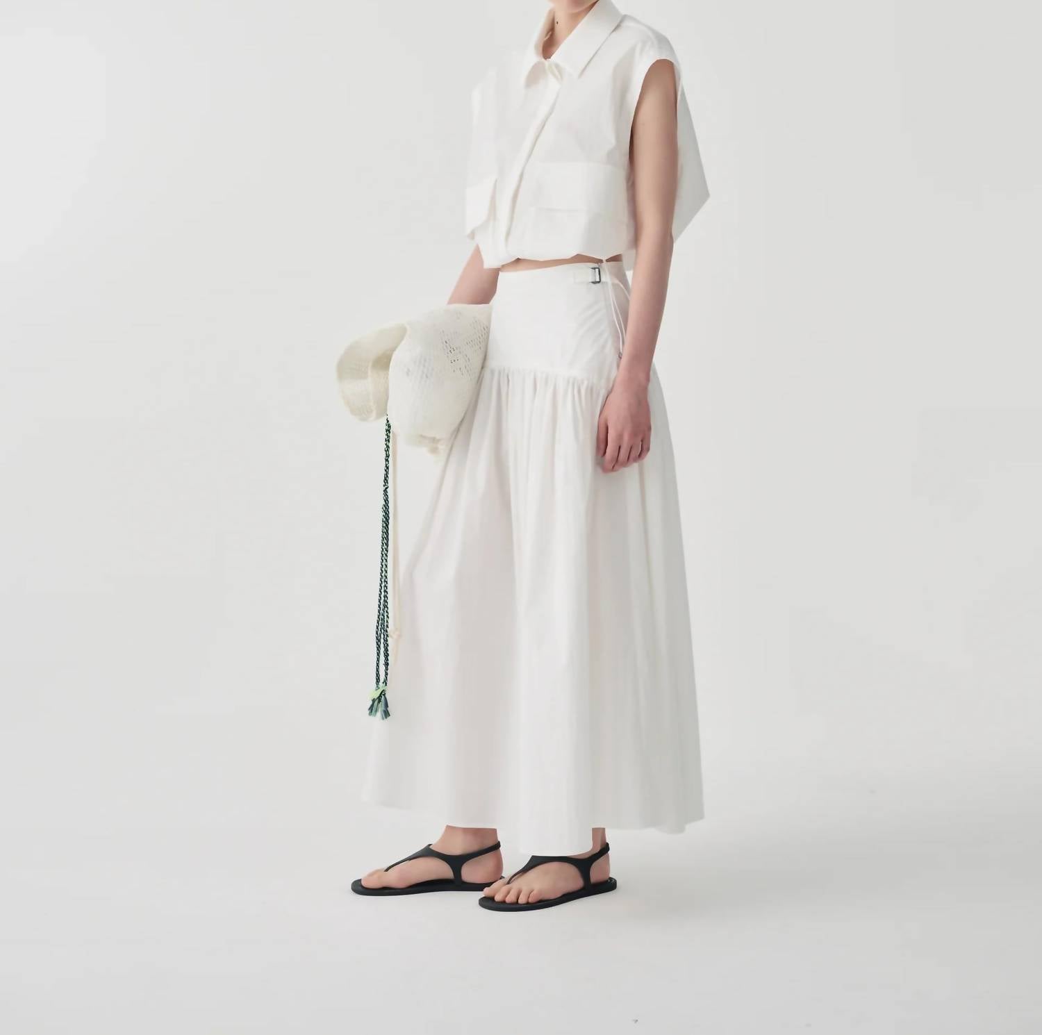 Beatrice .B - Midi Skirt With Side Buckles