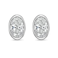 Diana M Jewels - Women's Oval Lab-grown Diamond Stud Earrings (2.50 Tcw) - Classic Plus