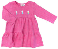 Luigi Kids - Kid's 3 Golf Balls Embroidered Tier Long Sleeve Dress