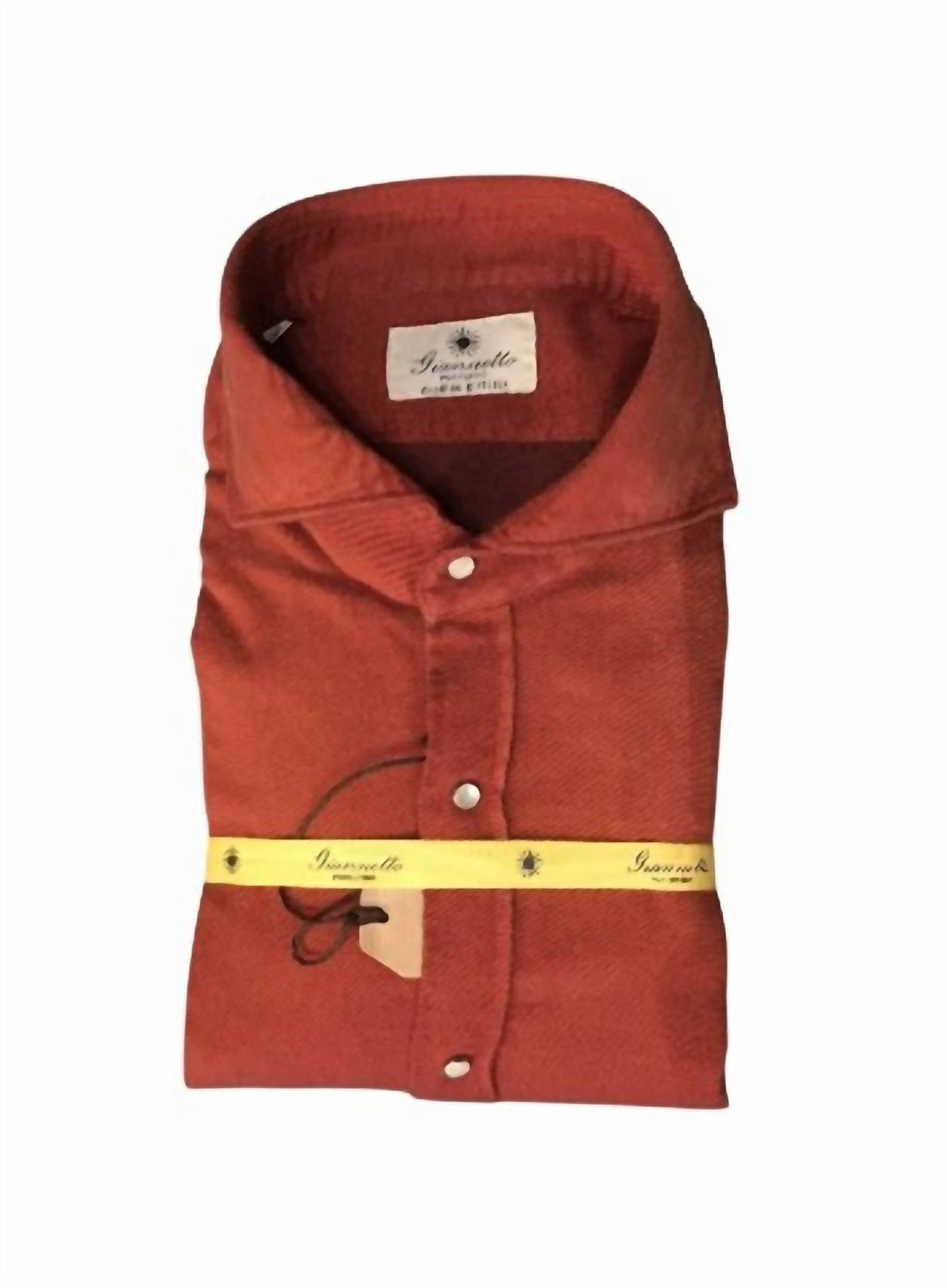 Giannetto Portofino Men's Button Down Shirt in red - men's shirt