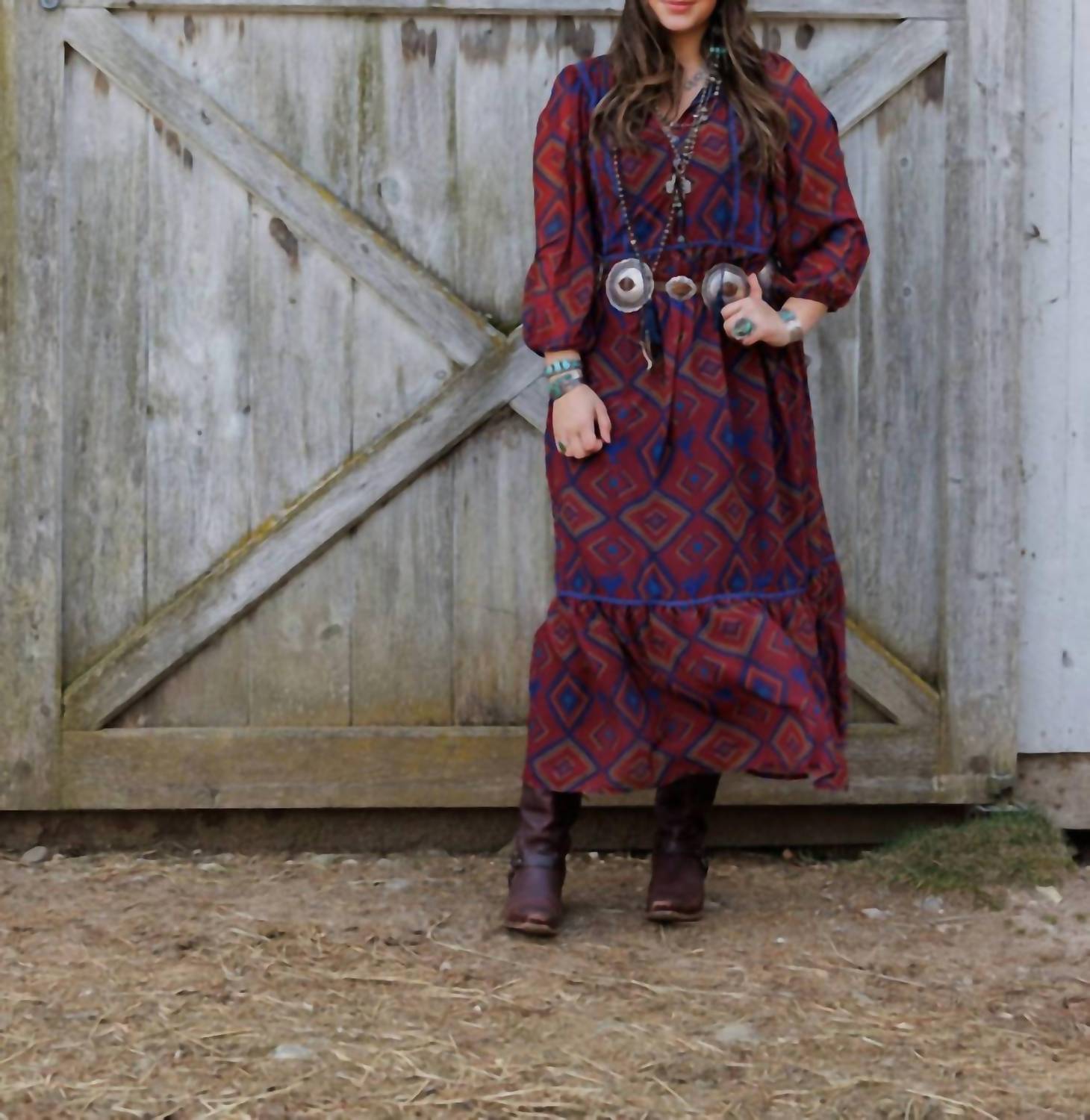 TASHA POLIZZI Amherst Maxi Dress in red - women's dress - detail view