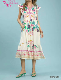 Umgee - Women's Floral Midi Dress