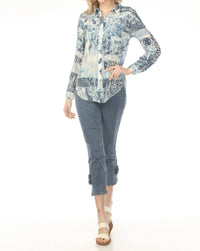 Charlie B - Printed Button-up Blouse