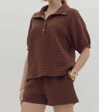 Entro - Women's Quilted High Waisted Shorts