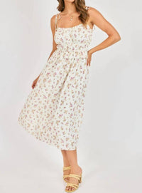 Nouveau And Vintage - Bouquet Sweetheart Midi Dress
