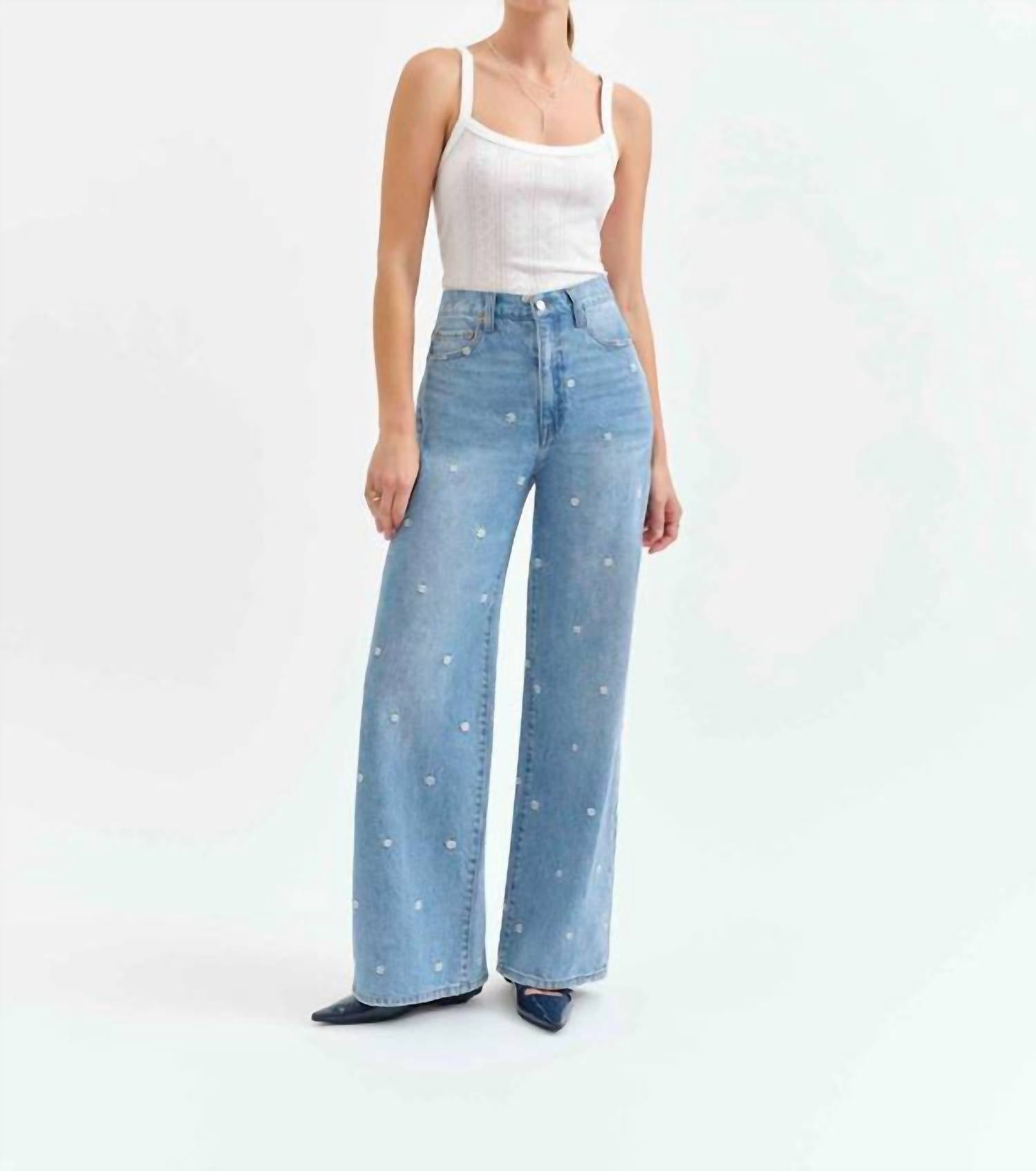 Daze - Far Out High Rise Wide Leg Jean