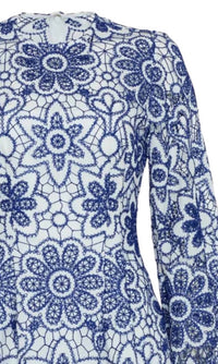 Lela Rose - Women's Floral Lace A-line Dress
