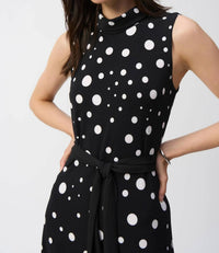 Joseph Ribkoff - Polka Dot Belted Midi Dress