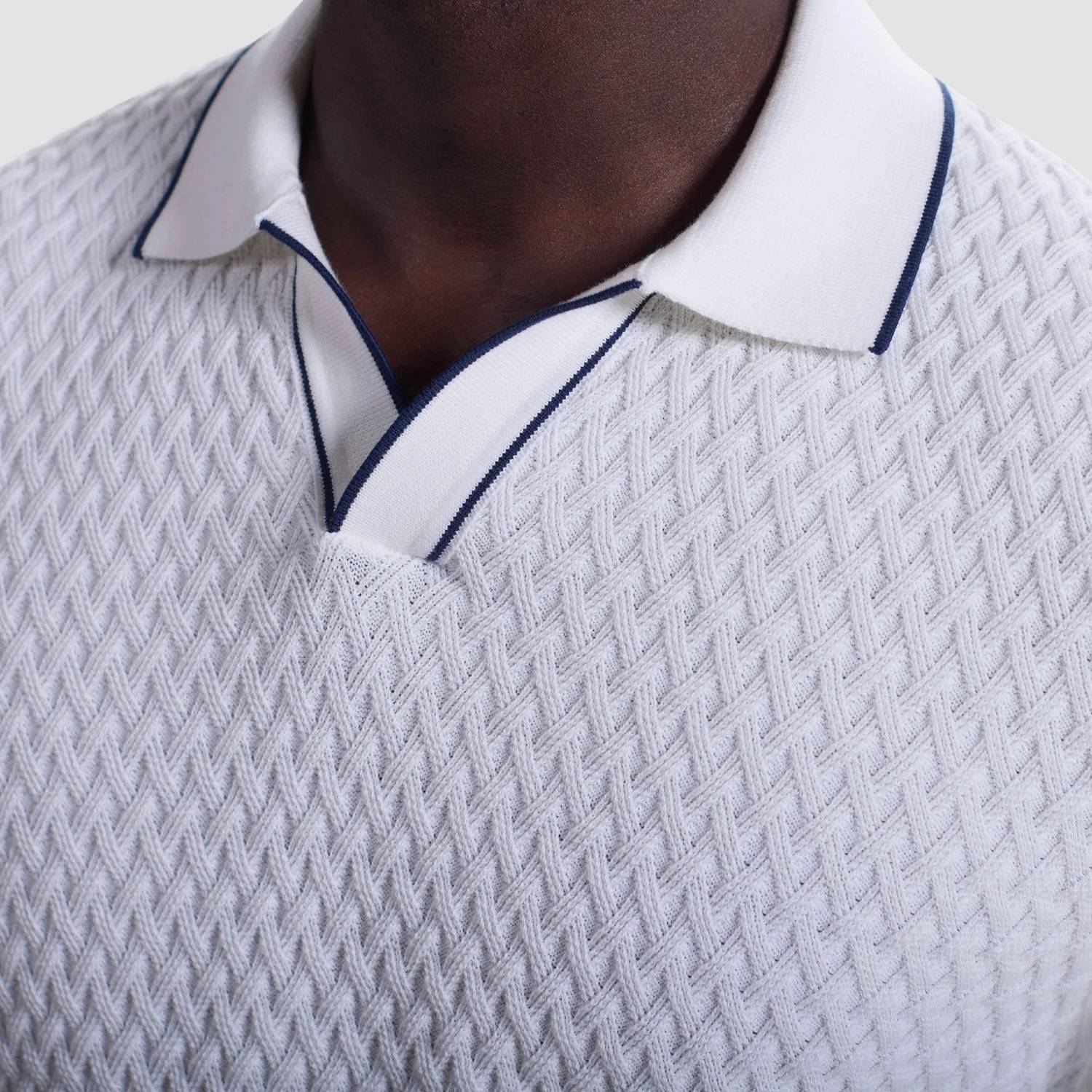 Bugatchi Uomo - Diamond Cable Polo Sweater