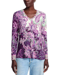 Johnny Was - JANIE FAVORITE LONG SLEEVE V-NECK TEE