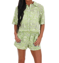 She + Sky - Summer Lace Eyelet Two Piece Set