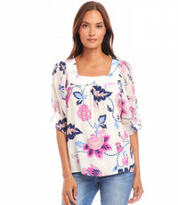 Karen Kane - Corrine Contrast Square Neck Top