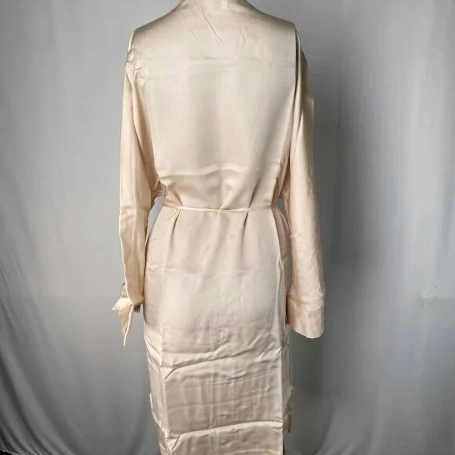 Ettitude - Women's Long Sleeve Lightweight Sateen Knee-length Robe