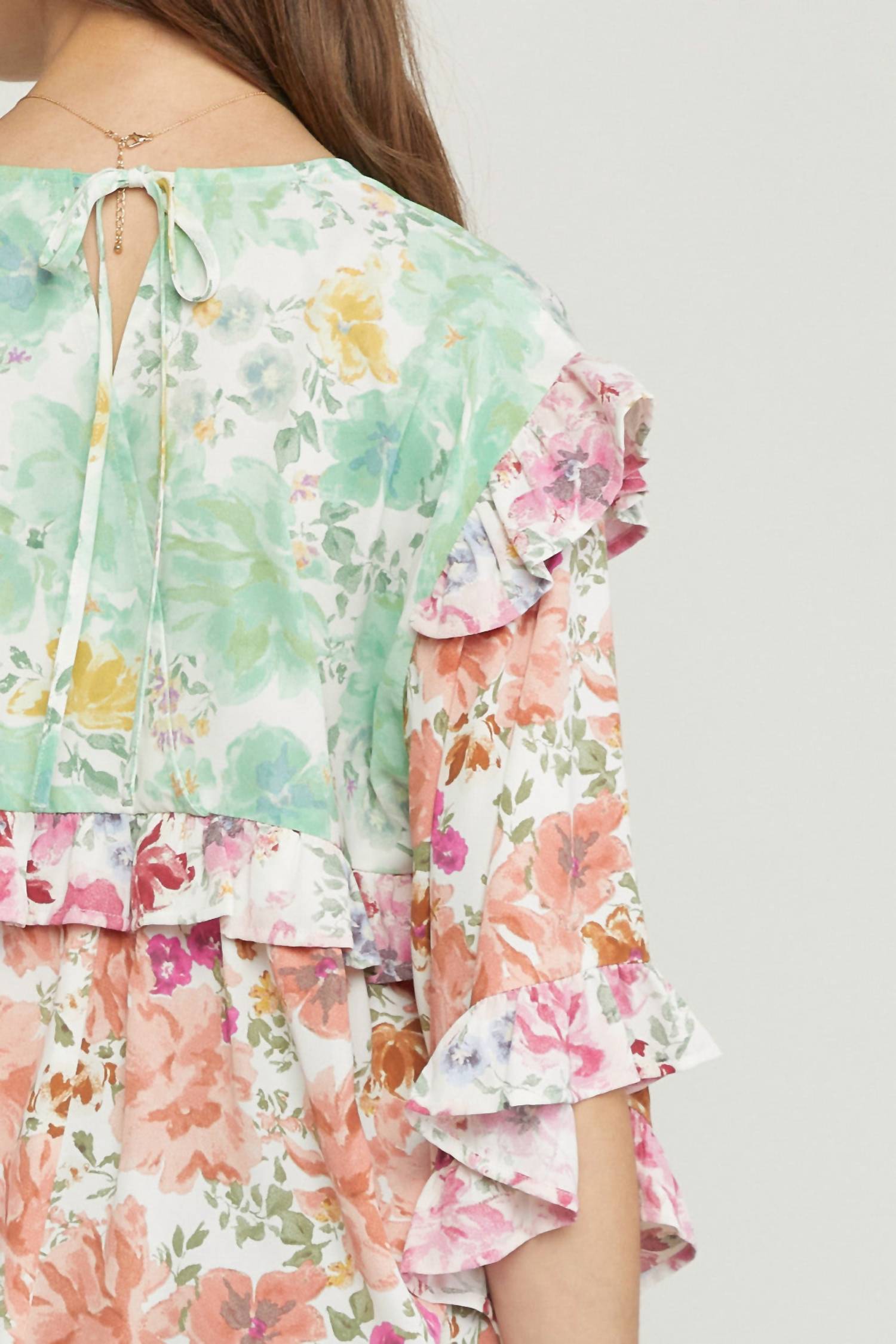 Entro - Ruffled & Floral Top