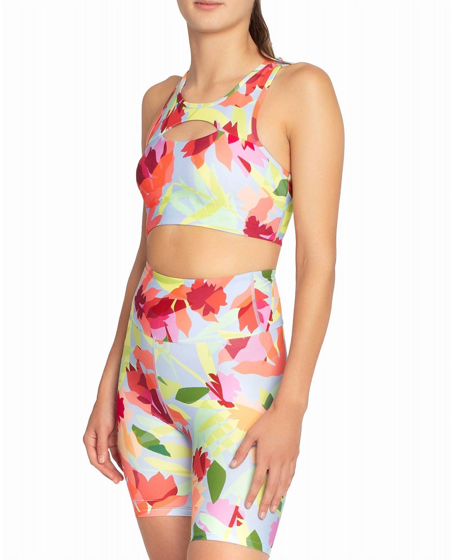 Nicole Miller - Cut Out Racerback Sports Bra