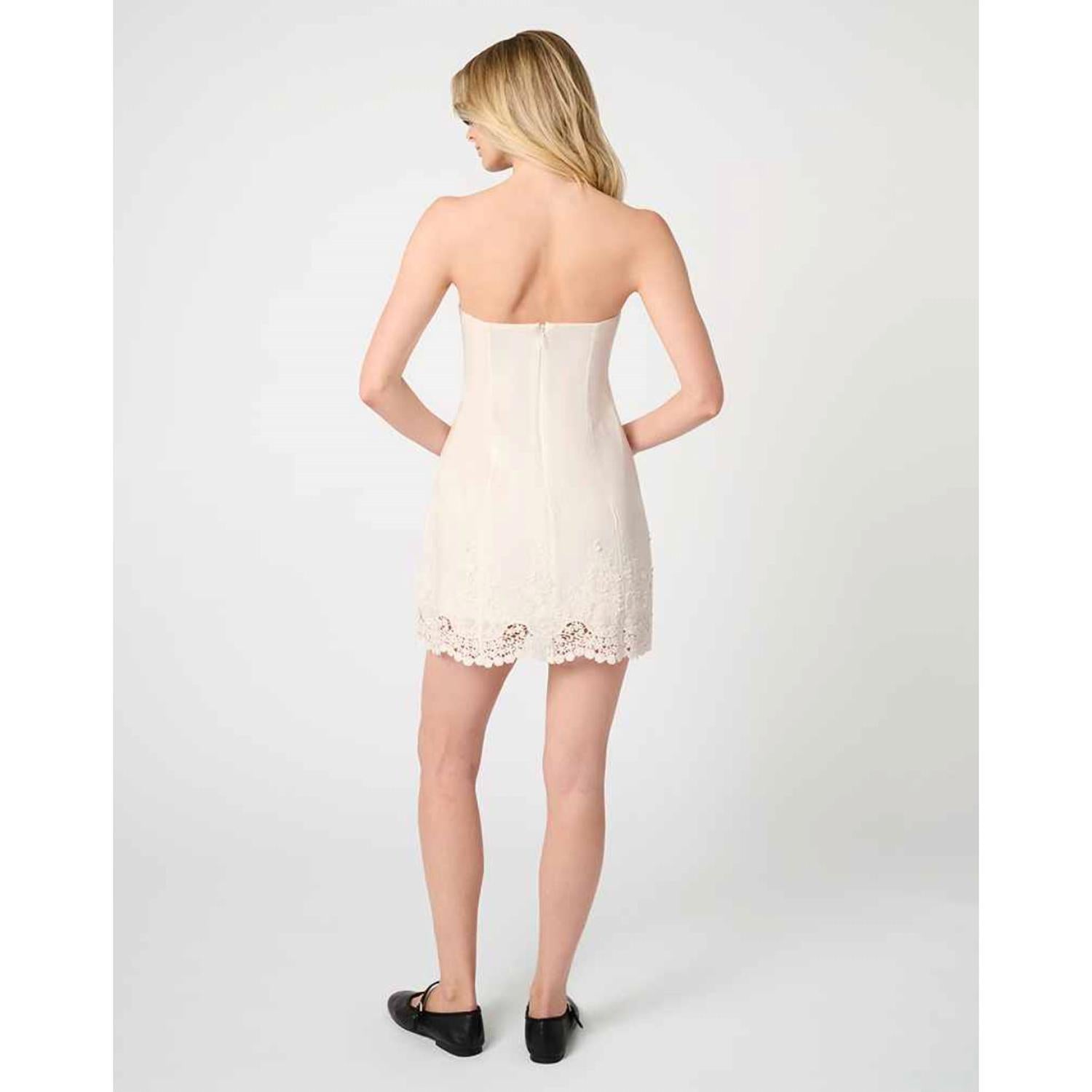 We Wore What - Strapless Peplum Mini Dress
