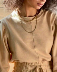 The Waight - Avocado Dyed Crew Neck Top