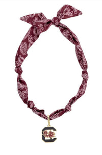 Canvas Style - Women's South Carolina Gamecocks Bandana Scarf Necklace