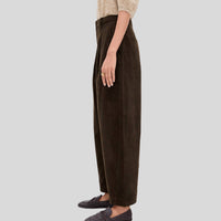 APIECE APART Bari Corduroy Crop Trouser in carob - women's pants - alternate view