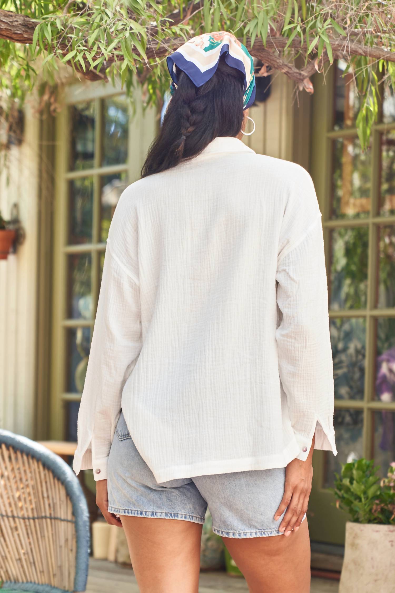 Paparazzi - Double Gauze Pull-Over Long Sleeve Shirt