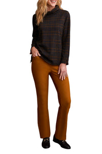 Tribal - Cowl Neck Top With Zipper Accent